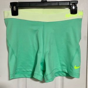 Nike Pro-Fit, Size L, 3” inseam mint green shorts